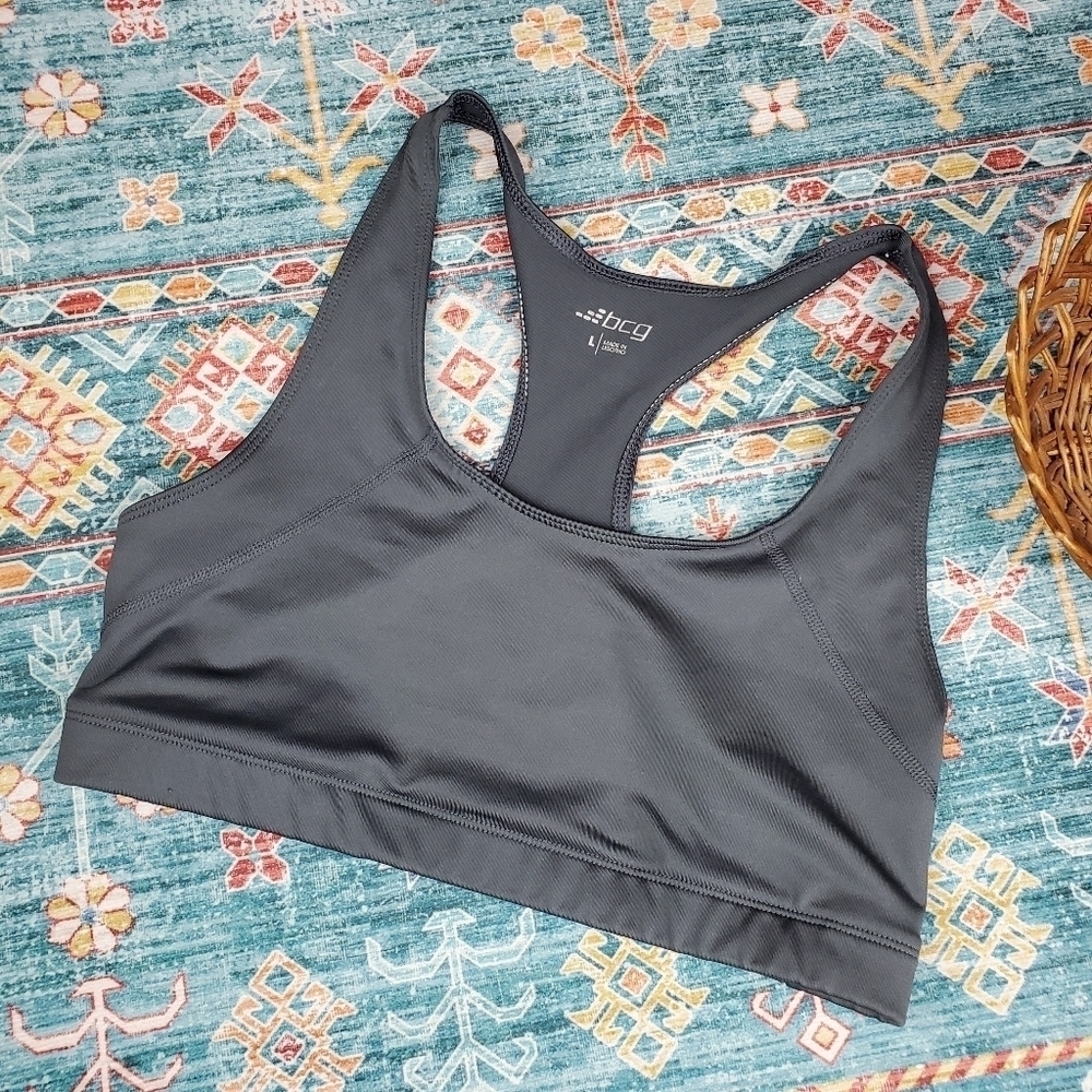 BCG Gray Athletics Sports Bra Women Large